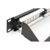 DIGITUS DN-91624U-CR 19" 1U 24port Cat.6 kompakt fekete árnyékolatlan Patch Panel