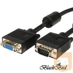   BLACKBIRD Kábel VGA monitor Hosszabító 1.8m, Male/Female, Árnyékolt