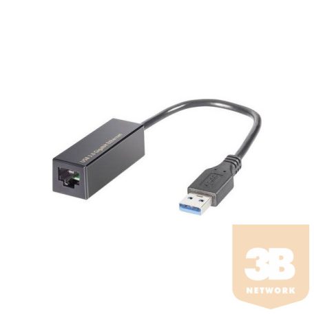 BLACKBIRD Átalakító USB 3.1 Gen 1. Type-A to Gigabit LAN Kompakt, Fekete