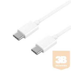   BLACKBIRD USB-C to USB-C Adatkábel 1m, Fehér (Gyári kivitel)