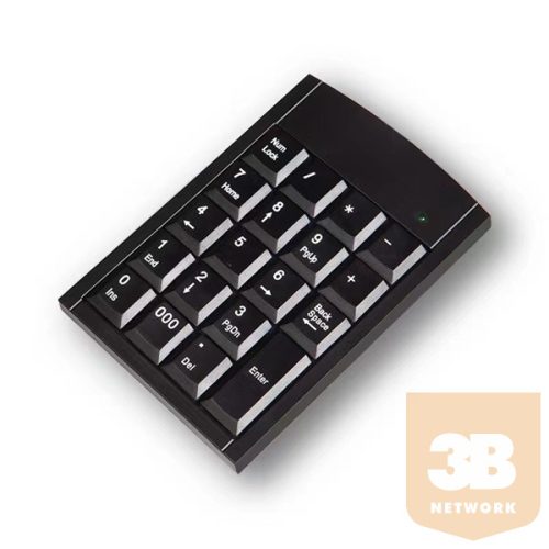 BLACKBIRD Vezetékes Numerikus Billentyűzet Numpad USB, Fekete