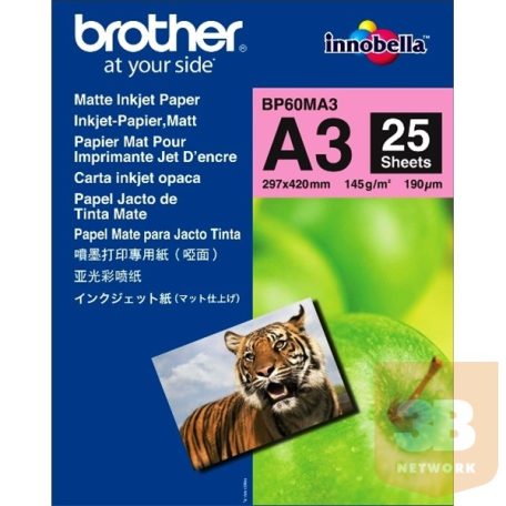 BROTHER Fotópapír BP60MA3, 25db/csomag