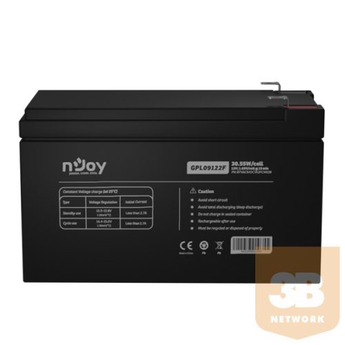 APC (NJOY) GPL09122F Akkumulátor 12V, 30.55W, gondozásmentes T2/F2