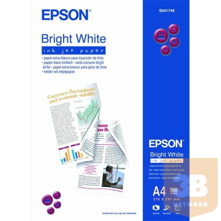 EPSON Fotópapír Bright White Inkjet Paper - A4 - 500 Lap