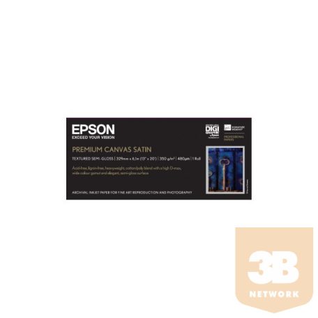 EPSON Premium Canvas Satin, 13" x 6,1 m, 350g/m2