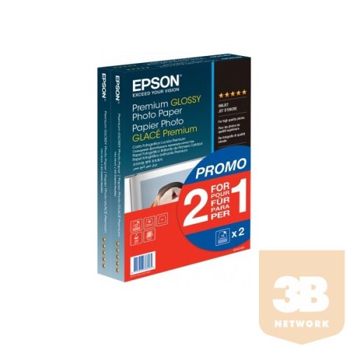 EPSON C13S042167 Epson Premium Glossy Photo papír akció 2 az 1-ben! 255g 10x15 80 lap