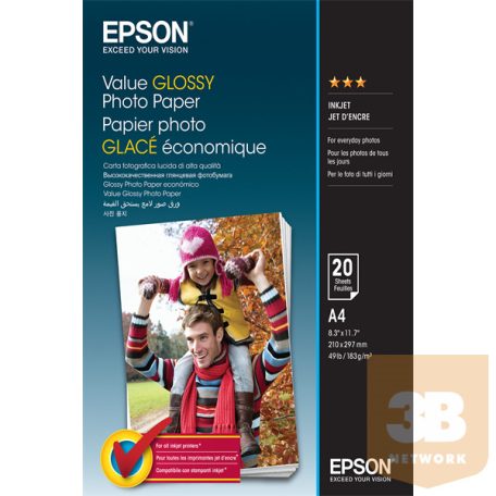 EPSON C13S400035 Value Photo Paper 200g A4 20 sheets