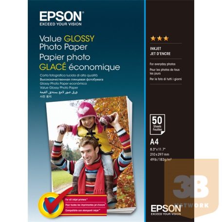 EPSON C13S400036 Value Photo Paper 200g A4 50sheets