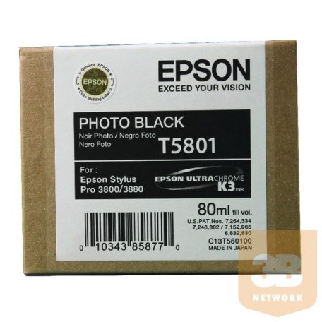Epson Photo Black tintapatron | Stylus Pro 3880