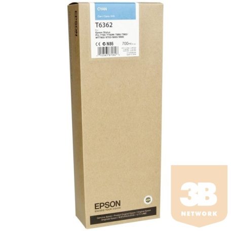 Epson T6362 Cyan 700 ml tintapatron | 700 ml | Stylus Pro 7900 / 9900