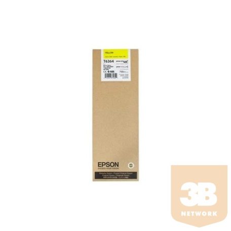 Epson T6364 Yellow 700 ml tintapatron | 700 ml | Stylus Pro 7900 / 9900
