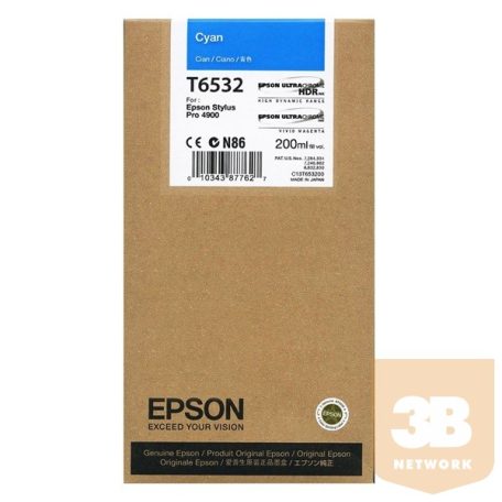 EPSON Patron T6532 Cyan Ink Cartridge (200ml)