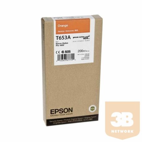 EPSON Patron T653A Orange Ink Cartridge (200ml)
