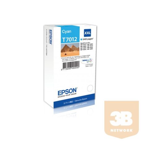 EPSON Patron WorkForce Pro WP-4000/4500 Series Ink Cartridge XXL Kék (Cyan) 3.4k