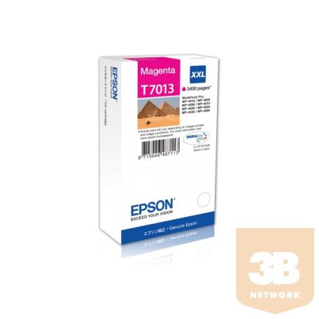EPSON Patron WorkForce Pro WP-4000/4500 Series Ink Cartridge XXL Piros (Magenta) 3.4k