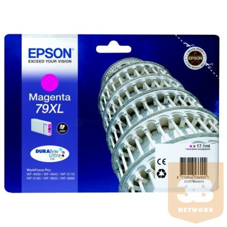 EPSON Patron WorkForce Pro WP-5000 Series Ink Cartridge XL Piros (Magenta) 2k
