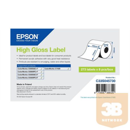 EPSON High Gloss Label  105 x 210mm, 273 lab