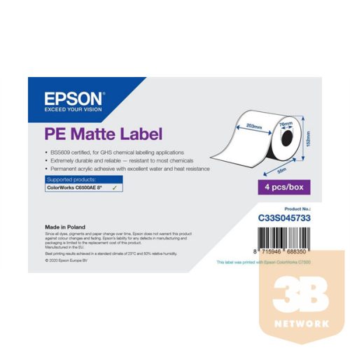 EPSON PE Matte Label Cont.R, 203mm x 55m