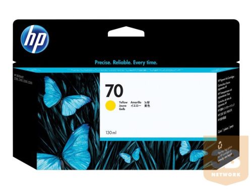 HP 70 original ink cartridge yellow standard capacity 130ml 1-pack with Vivera ink