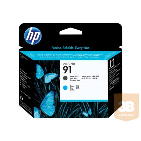 HP 91 original printhead C9460A matte black and cyan standard capacity 1-pack