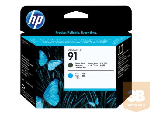 HP 91 original printhead C9460A matte black and cyan standard capacity 1-pack