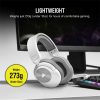 CORSAIR Vezetékes Headset, HS55 Gaming, Ultrakönnyű, Jack dugós, fehér