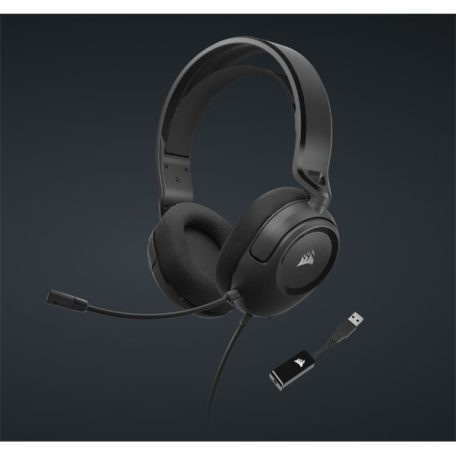 CORSAIR Vezetékes Headset, HS35 SURROUND v2 Gaming, Multiplatform, fekete