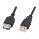 LANBERG CA-USBE-10CC-0018-BK extension cable USB 2.0 AM-AF 1.8m black