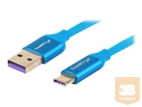 LANBERG CA-USBO-22CU-0018-BL Lanberg cable Premium Quck Charge 3.0 ,USB-C(M)->A(M) 1,8m Blue