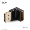 ADA Club3D DisplayPort Male to DisplayPort 1.4 Female 90 Degree Angled Adapter 4K120Hz M/F