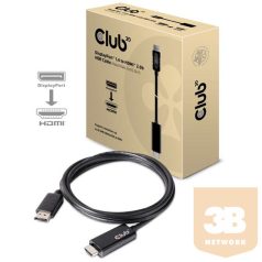  KAB Club3D DISPLAY PORT 1.4 kábel MALE TO HDMI 2.0b MALE 4K 60HZ HDR 2METERS /6.56FT  HDR SUPPORT