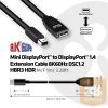 ADA Club3D Mini DisplayPort to DisplayPort1.4 Extension Cable 8K60Hz DSC1.2 HBR3 HDR M/F 1m/3.28 ft