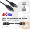 KAB Club3D HDMI™ 2.0 4K60Hz UHD 360° Rotary kábel 2M/6.56ft  Male/Male