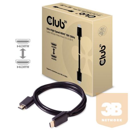 KAB Club3D Ultra High Speed HDMI™ kábel 10K 120Hz 48Gbps M/M - 1 m