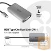 ADA Club3D USB TYPE C TO DVI DUAL LINK SUPPORTS 4K30HZ RESOLUTIONS