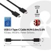 KAB Club3D USB TYPE C 3.1 GEN 2 MALE TO TYPE C MALE USB 3.1 (10Gbps) Type C PD 100W  0.8M/2.6Ft kábel Support 4K60HZ