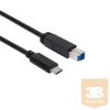 KAB Club3D USB TYPE C GEN 2 MALE (10Gbps) to TYPE B MALE kábel 1Méter / 3.28 Feet