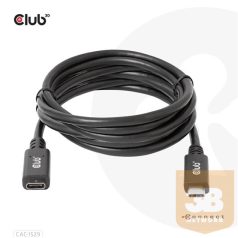   KAB Club3D USB Gen1 Type-C Extension Cable 5Gbps 60W(20V/3A) 4K60Hz M/F 2m/6.56ft