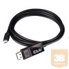 KAB Club3D USB TYPE C TO DP 1.4 8K60HZ HDR  1.8M kábel