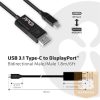 KAB Club3D USB TYPE C TO DP 1.4 8K60HZ HDR  1.8M kábel