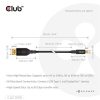 KAB Club3D USB Type-C Cable to DP 2.1 Bi-Directional VESA DP80 Certified Cable M/M - 1m