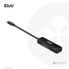   KAB Club3D USB Gen2 Type-C to HDMI 8K60Hz or 4K120Hz HDR10+ with DSC1.2 with Power Delivery 3.0 Active Adapter M/F