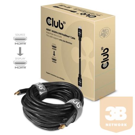 KAB Club3D High Speed HDMI 2.0 4K60Hz UHD RedMere kábel - 10m