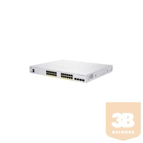 CISCO Switch 24x1000Mbps (POE+) + 4x10000Mbps SFP+, Menedzselhető, Fémházas, Rackes - CBS250-24FP-4X-EU