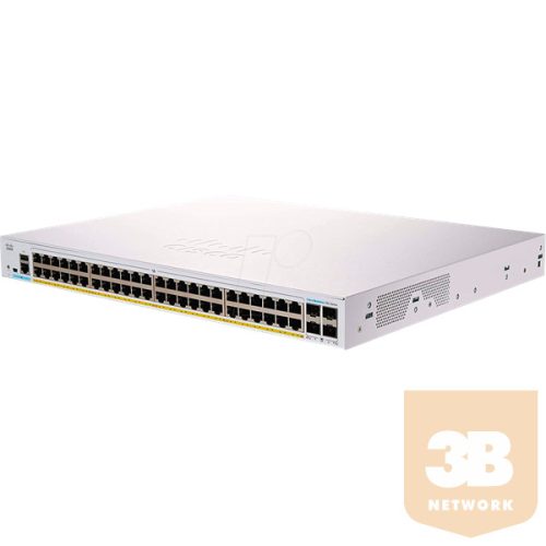 CISCO Switch 48x1000Mbps (POE+) + 4x1000Mbps SFP, Menedzselhető, Fémházas, Rackes - CBS250-48PP-4G-EU