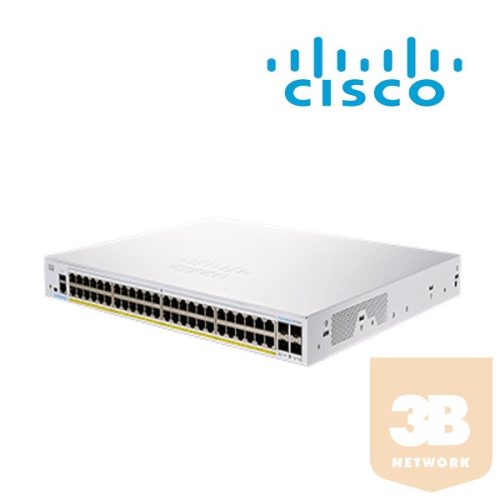 CISCO Switch 48x1000Mbps + 4x1000Mbps SFP, Menedzselhető, Fémházas, Rackes - CBS250-48T-4G-EU