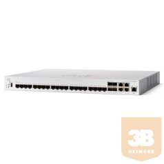   CISCO Switch 24x10000Mbps SFP+ + 4x10000Mbps SFP+ Kombó, Rackes, Fémházas, Menedzselhető - CBS350-24XS-EU