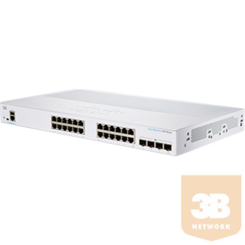 CISCO Switch 24x10000Mbps + 4x10000Mbps SFP+ Kombó, Rackes, Fémházas, Menedzselhető - CBS350-24XT-EU