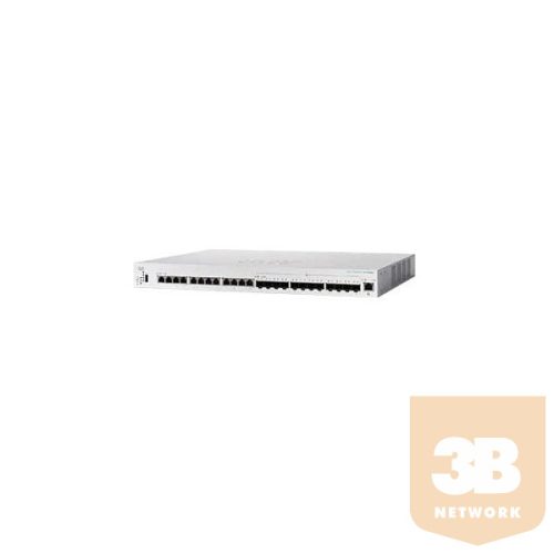 CISCO Switch 12x10000Mbps + 12x10000Mbps SFP+, Rackes, Fémházas, Menedzselhető - CBS350-24XTS-EU