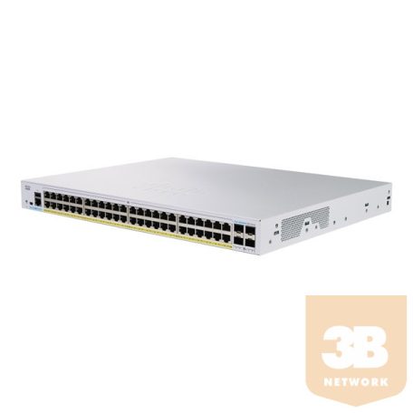 CISCO Switch 48x1000Mbps (POE+) + 4x10000Mbps SFP+, Fémházas, Rackes, Menedzselhető - CBS350-48FP-4X-EU